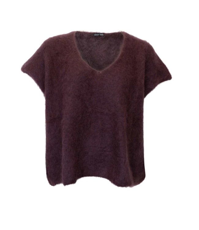 Black Colour Bjoerk Knitted V-Neck Vest - Coffee