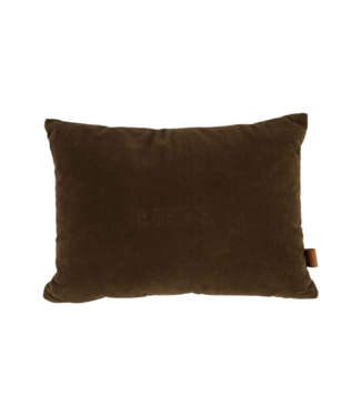 Zusss Kussen Corduroy Liefs 35x25cm - Bruin