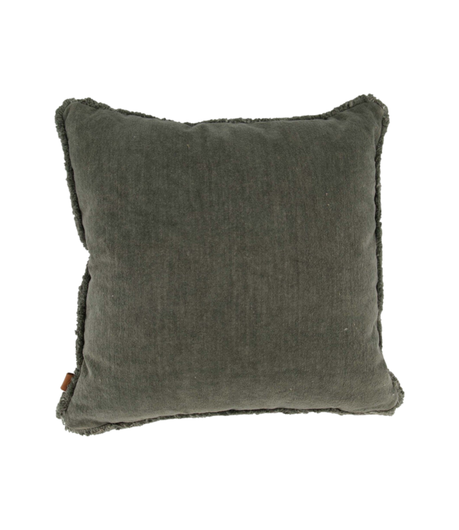 Zusss Kussen Velvet Love 45x45cm - Donkergroen