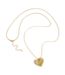 Ketting Ribbed Heart - Gold