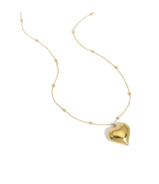 Color Club Ketting Bold Heart - Gold