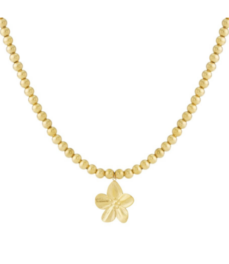 Ketting Hollow Flower - Gold