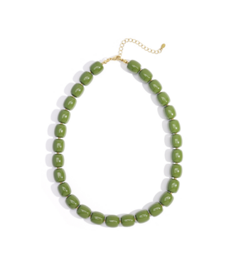 Ketting Bold Beads - Army Green