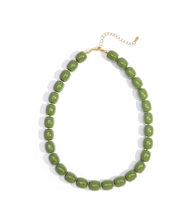 Color Club Ketting Bold Beads - Army Green