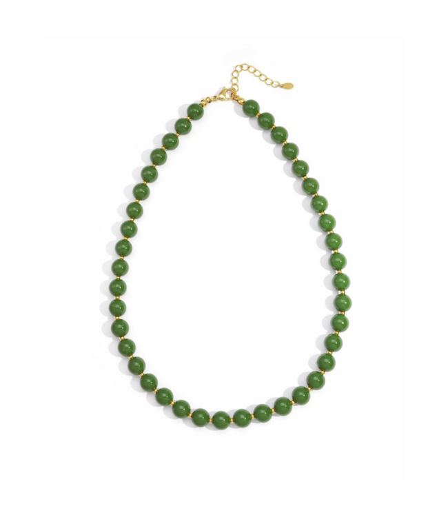 Color Club Ketting Small Beads - Army Green
