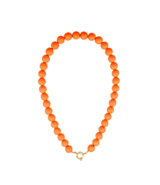 Ketting Casual Beads - Orange Red