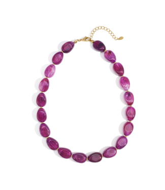 Ketting Simple Beads - Dark Purple