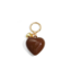 Bag Charm Casual Heart - Brown