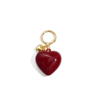 Bag Charm Casual Heart - Crimson Red