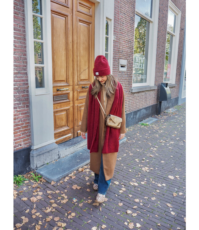 Saint Tropez Lida Wool Coat - Nuthatch