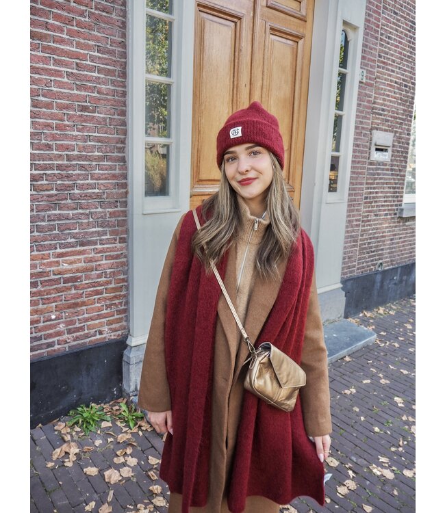 Moss Copenhagen Hope Icon Scarf - Syrah