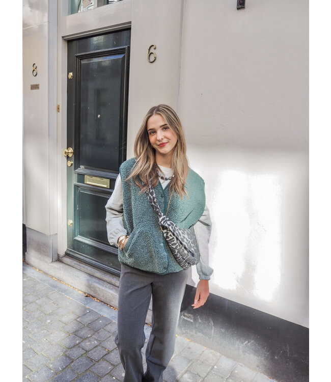 Catwalk Junkie Teddy Bodywarmer - Pine Forest