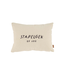 Zusss Kussen Corduroy Stapelgek 35x25cm - Zand/Antracietgrijs