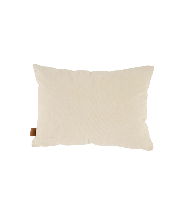 Zusss Kussen Corduroy Stapelgek 35x25cm - Zand/Antracietgrijs