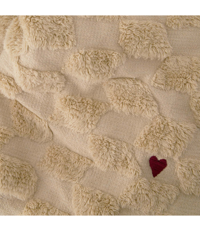 Zusss Plaid Hartje - Zand/Donkergroen