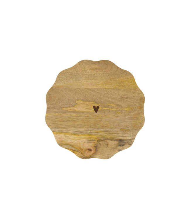Zusss Taartplateau Hout Hartje - Naturel