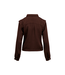 Zusss Satijnen Blouse met Schouderdetail - Chocoladebruin