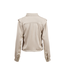 Zusss Satijnen Blouse met Schouderdetail - Beige