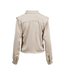 Zusss Satijnen Blouse met Schouderdetail - Beige