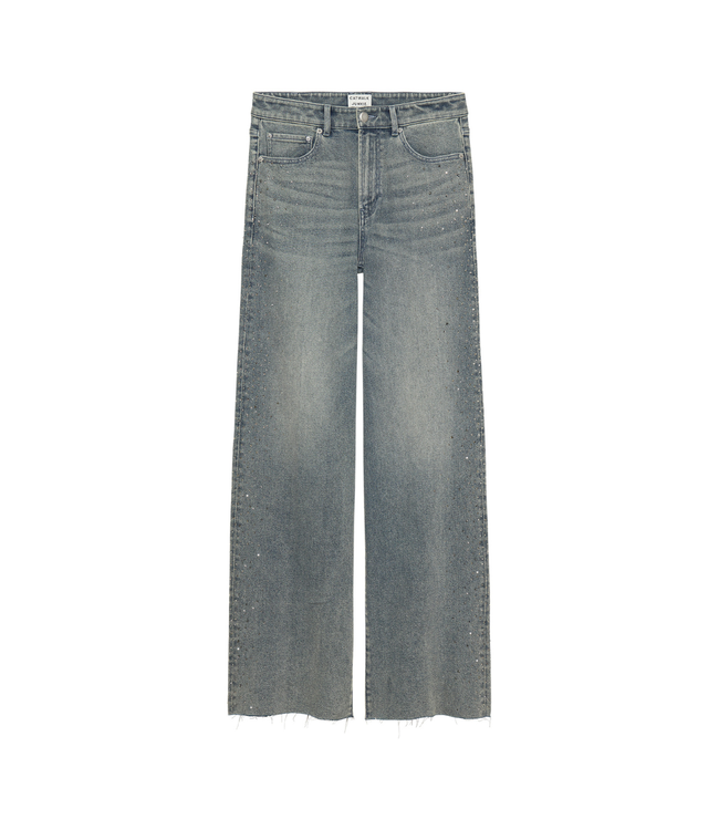 Catwalk Junkie Loose Fit Jeans with Strass - Tinted Blue