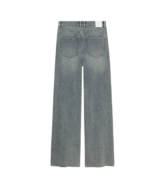 Catwalk Junkie Loose Fit Jeans with Strass - Tinted Blue