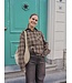 Blouse met Strass - Checked Brown
