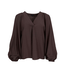 Black Colour Luisa Raglan Blouse - Coffee