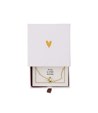 Zusss Ketting Hartje in Schuifdoosje de Allerliefste - Wit