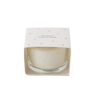 Zusss Geurkaars in Wikkel Liefde & Kracht - Wit/Goud