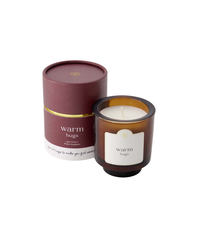 Zusss Geurkaars Glas in Koker Warm Hugs - Donkerrood