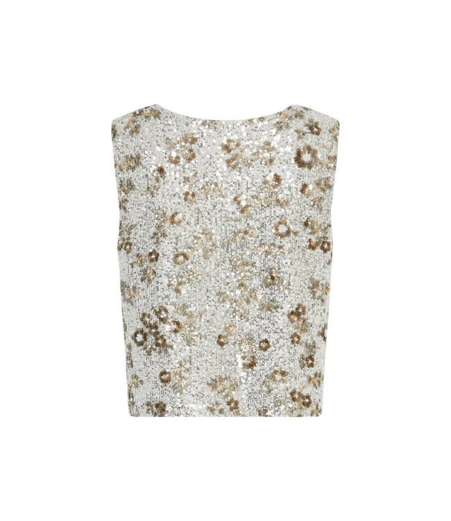 Moss Copenhagen Magnolia Sleeveless Top - Silver/T Coco