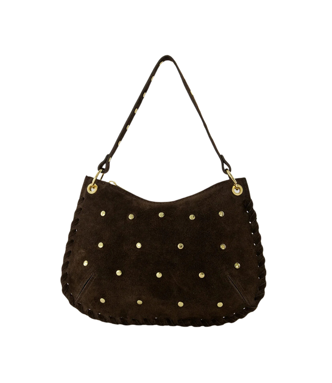 Color Club Casey Suede Bag - Dark Brown