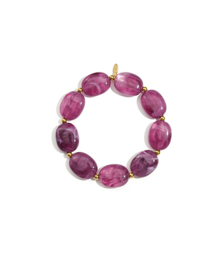 Armband Marble Beads - Dark Purple