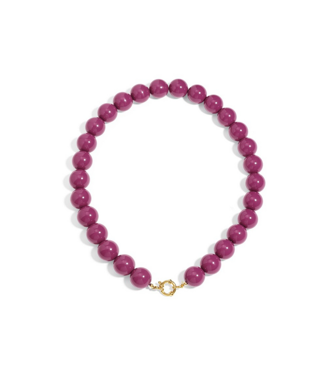 Color Club Ketting Casual Beads 15mm - Fuchsia