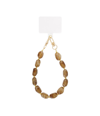 Telefoonkoord Mirror Beads - Brown