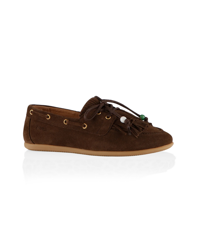 DWRS Label Latty Fringes Suede - Dark Brown