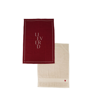 Zusss Keukenset Lieverd - Wit/Donkerrood