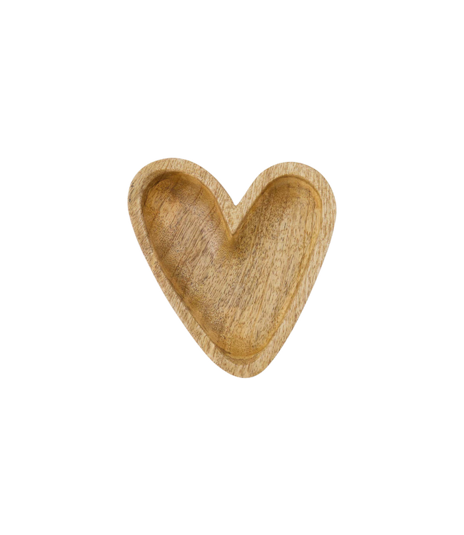 Zusss Houten Kom Hartje S - Naturel