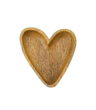 Zusss Houten Kom Hartje M - Naturel