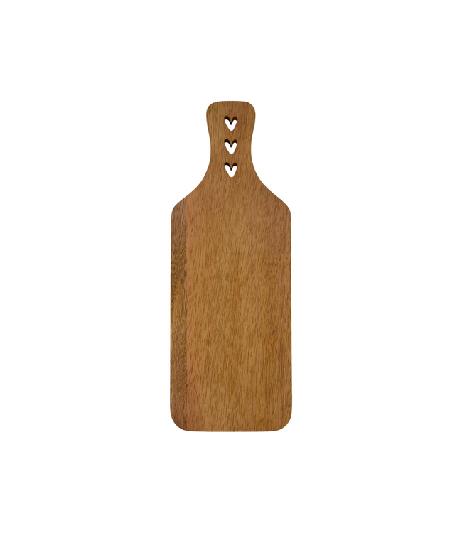 Zusss Borrelplank Hout Hartjes - Naturel