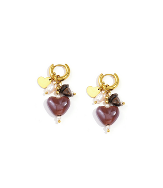 Oorbellen India - Dark Brown