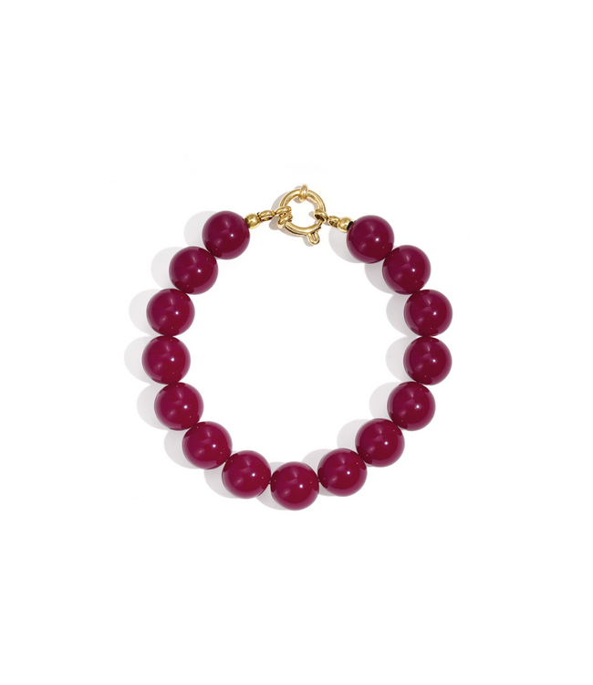 Color Club Armband Casual Beads - Fuchsia
