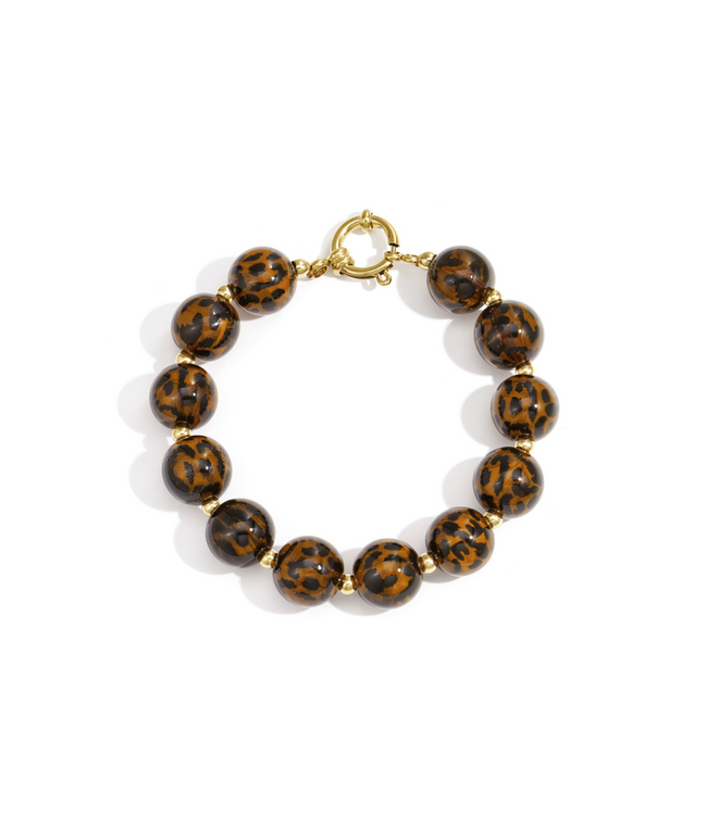 Color Club Armband Casual Beads - Leopard