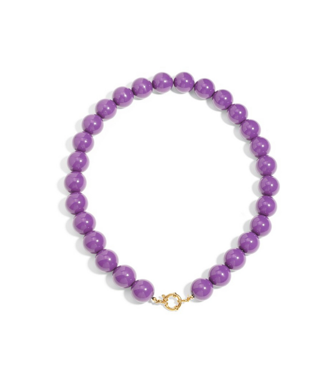 Color Club Ketting Casual Beads 15mm - Purple
