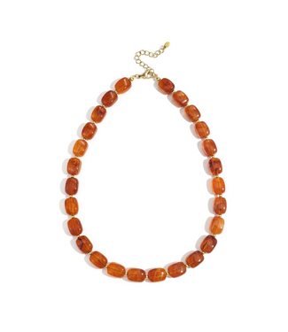 Ketting Bold Beads - Marble Orange