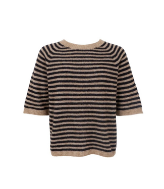 Black Colour Dell Striped Jumper - Black