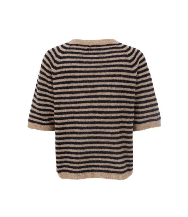 Black Colour Dell Striped Jumper - Black