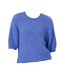 Zusss Fluffy Trui met Ronde Hals - Sporty Blue
