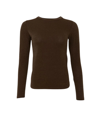 Black Colour Faye Lurex Blouse - Chocolate