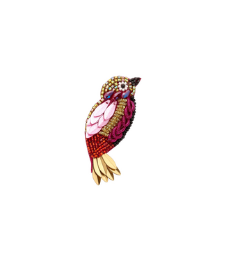 Biba Broche Bird - Pink/Gold